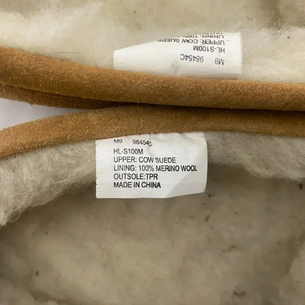 NWOT 100% Merino Wool Leather Plymouth Moccasins